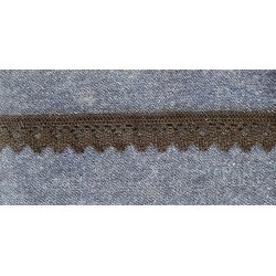 Pamutcsipke 2 cm fekete cikkcakkos szélcsipke