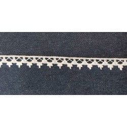 Pamutcsipke 1,4 cm szürke-fehér pikós szélcsipke