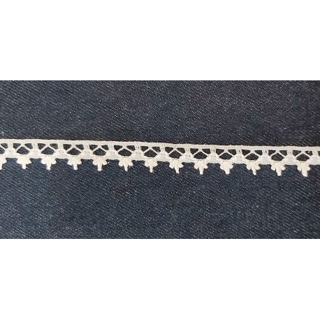 Pamutcsipke 1,4 cm szürke-fehér pikós szélcsipke