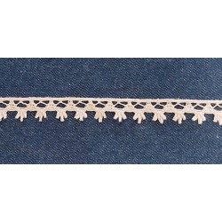 Pamutcsipke 1,4 cm barna pikós szélcsipke