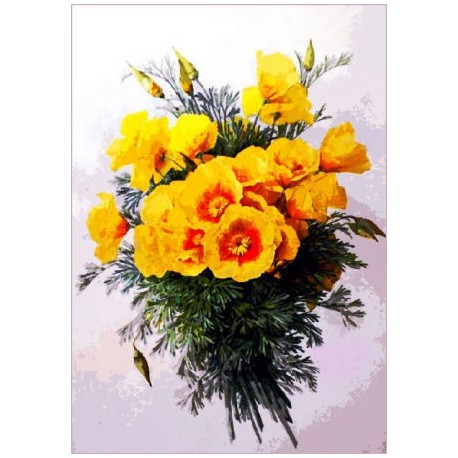 Gobelin 40x28 cm Sz:441 Sárga virágcsokor