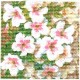 Gobelin 7x7 cm Sz:614 Barackvirág