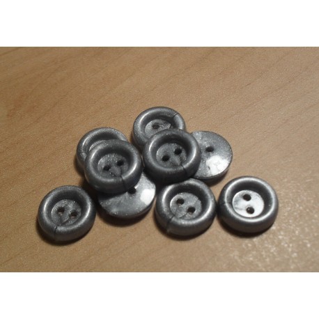 Gomb 1 cm ezüstszínű