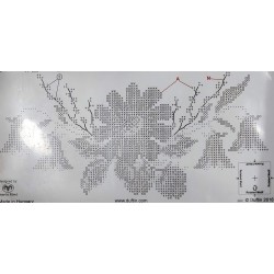 Hímezhető előfestett csipkés terítő 8071 85x85 cm