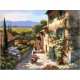 Gobelin 40x30 cm 4076 Mediterrán utcarészlet
