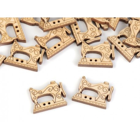 Fa díszgomb varrógép