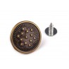 Farmergomb beütős 1,7 cm bronz Csillagok