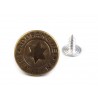 Farmergomb beütős 1,7 cm bronz Csillag