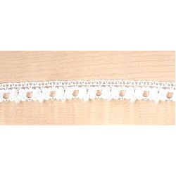 Pamutcsipke 1,9 cm fehér mintás szélcsipke