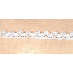 Pamutcsipke 1,3 cm fehér hullámos szélcsipke