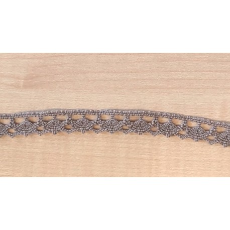 Pamutcsipke 1,2 cm barna cikkcakkos szélcsipke