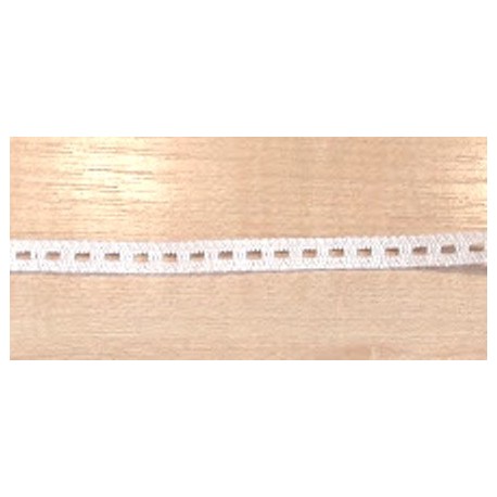 Pamutcsipke 0,6 cm fehér csipkeszalag