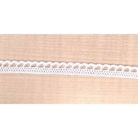 Pamutcsipke 0,9 cm fehér hullámos szélcsipke