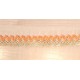 Pamutcsipke 2 cm bézs/narancs cikkcakkos szélcsipke