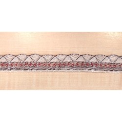 Pamutcsipke 2,6 cm barna hullámos szélcsipke