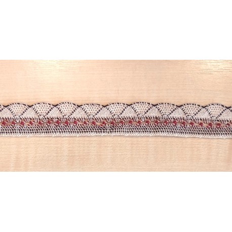 Pamutcsipke 2,6 cm barna hullámos szélcsipke