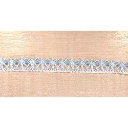 Pamutcsipke 1,4 cm kék/fehér mintás szélcsipke