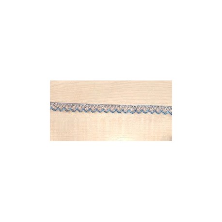 Pamutcsipke 1,2 cm bézs/kék mintás szélcsipke