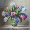 Gobelin 26x26 cm 3025 Csokor orgonával és tulipánnal