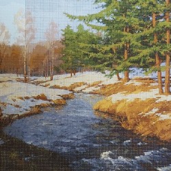Gobelin 26x26 cm 4086 Téli folyópart