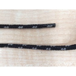 Cipőfűző vastag gömbölyű 120 cm fekete-szürke mintás