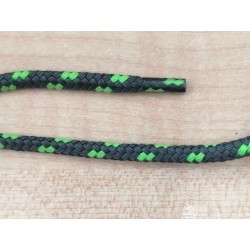 Cipőfűző vastag gömbölyű 160 cm szürke-neonzöld mintás