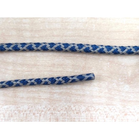 Cipőfűző vastag gömbölyű 160 cm kék-szürke mintás