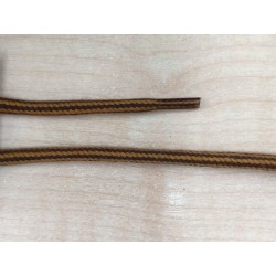 Cipőfűző vastag gömbölyű 140 cm barna-mustár mintás