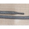 Cipőfűző fémszálas lapos Lux 100 cm szürke