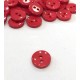 Gomb 1 cm piros