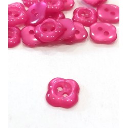 Gomb 1,3 cm virág pink gyöngyházfényű