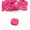 Gomb 1,3 cm virág pink gyöngyházfényű