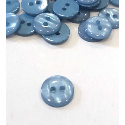 Gomb 1 cm kék gyöngyházfényű