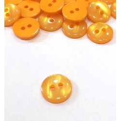 Gomb 1,2 cm narancssárga gyöngyházfényű
