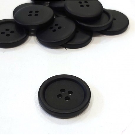 Gomb 2,8 cm matt fekete