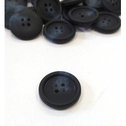 Gomb 1,5 cm fekete-kék márványos