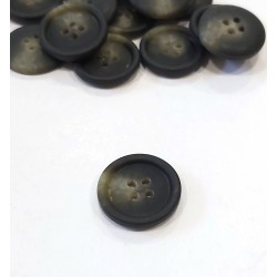 Gomb 2 cm fekete-khaki márványos