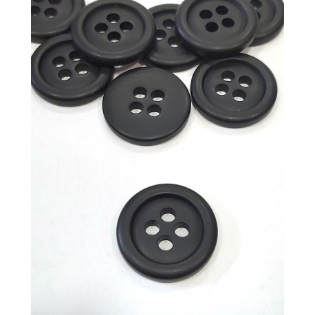 Gomb 3,7 cm matt fekete