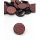 Díszgomb 1,5 cm fekete/bordó mintás