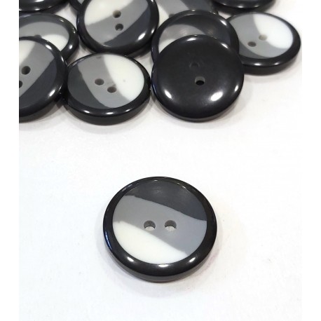 Díszgomb 2,5 cm szürke átmenetes