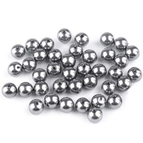 Műanyag tekla gyöngy 0,8 cm ezüstszürke 10 g