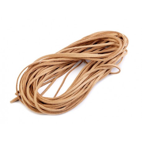 Velúr műbőrszíj 75 cm bézs