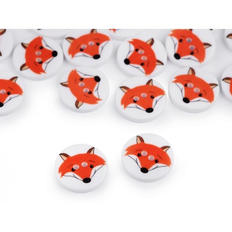 Dekorgomb 1,5 cm róka
