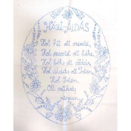 Hímezhető falikép 35x45 cm Házi áldás szegetlen X.