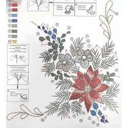 Hímezhető terítő szett fonallal 80x80 cm 21-052