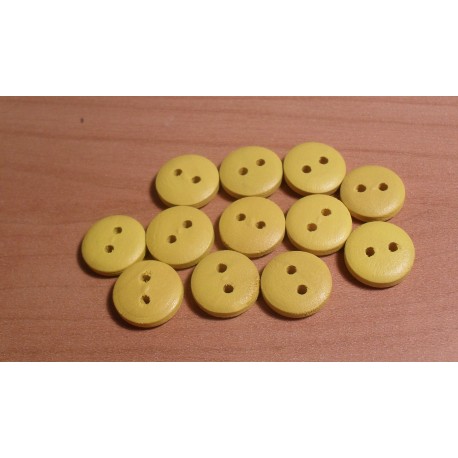 Gomb fa 1,2 cm citrom