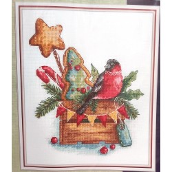Keresztszemes 17,5x20 cm PT-7164 Karácsonyi madár