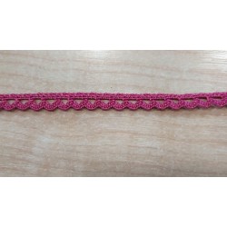 Pamutcsipke 1 cm málna hullámos szélcsipke