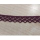 Pamutcsipke 1,3 cm bíbor hullámos szélcsipke