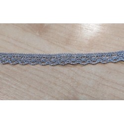 Pamutcsipke 1,1 cm ezüst hullámos szélcsipke